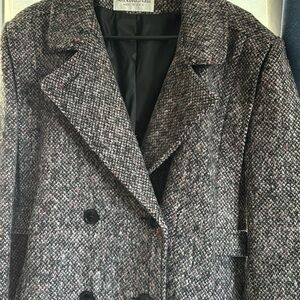 Double-Breasted Tweed Coat